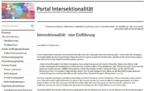 Verein: Portal Intersektionalität. Forschungsplattform und Praxisforum für Intersektionalität und Interdependenzen