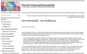 Verein: Portal Intersektionalität. Forschungsplattform und Praxisforum für Intersektionalität und Interdependenzen