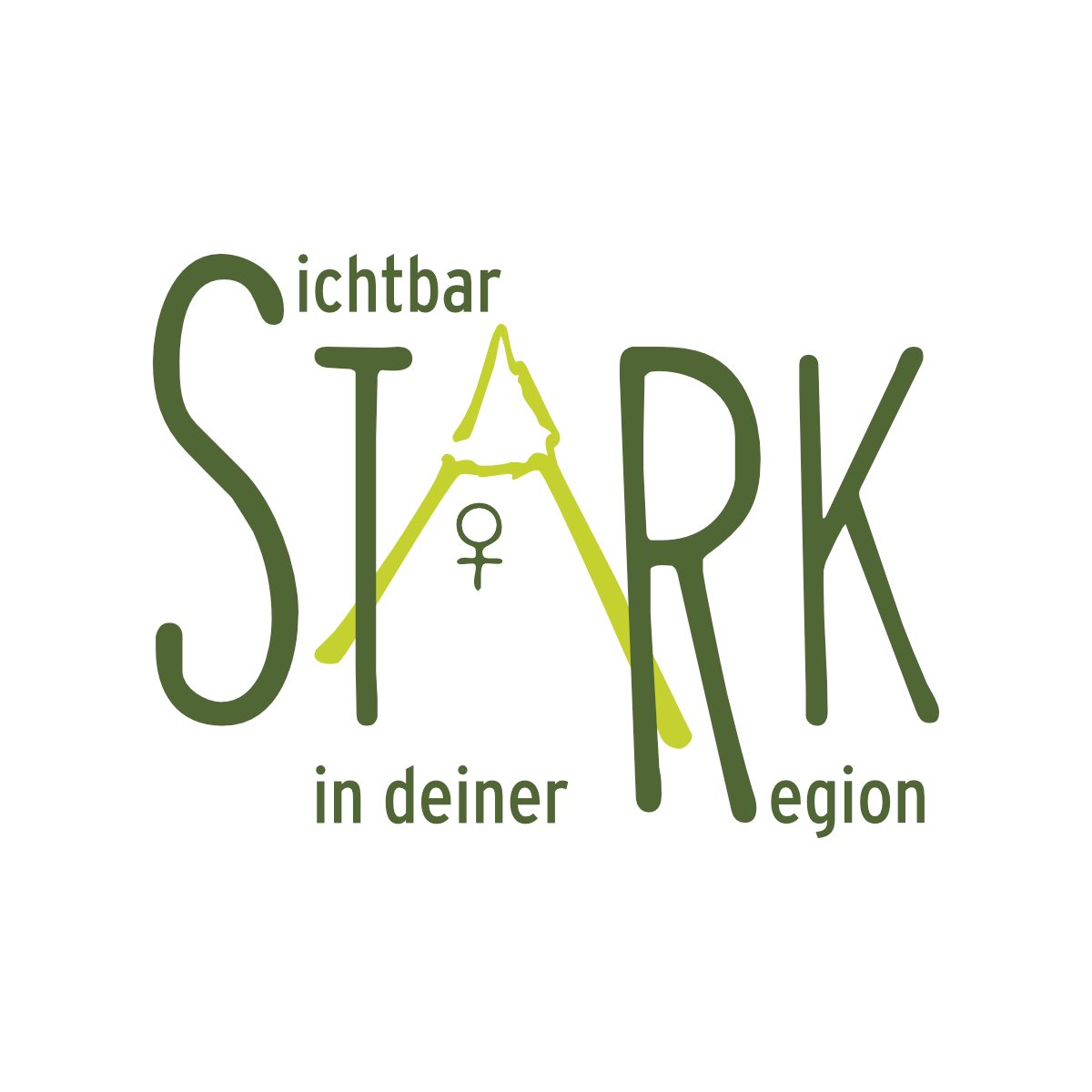 Projektlogo „Sichtbar STARK in meiner Region"
